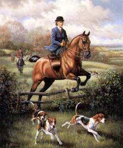 unknow artist Classical hunting fox, Equestrian and Beautiful Horses, 245.